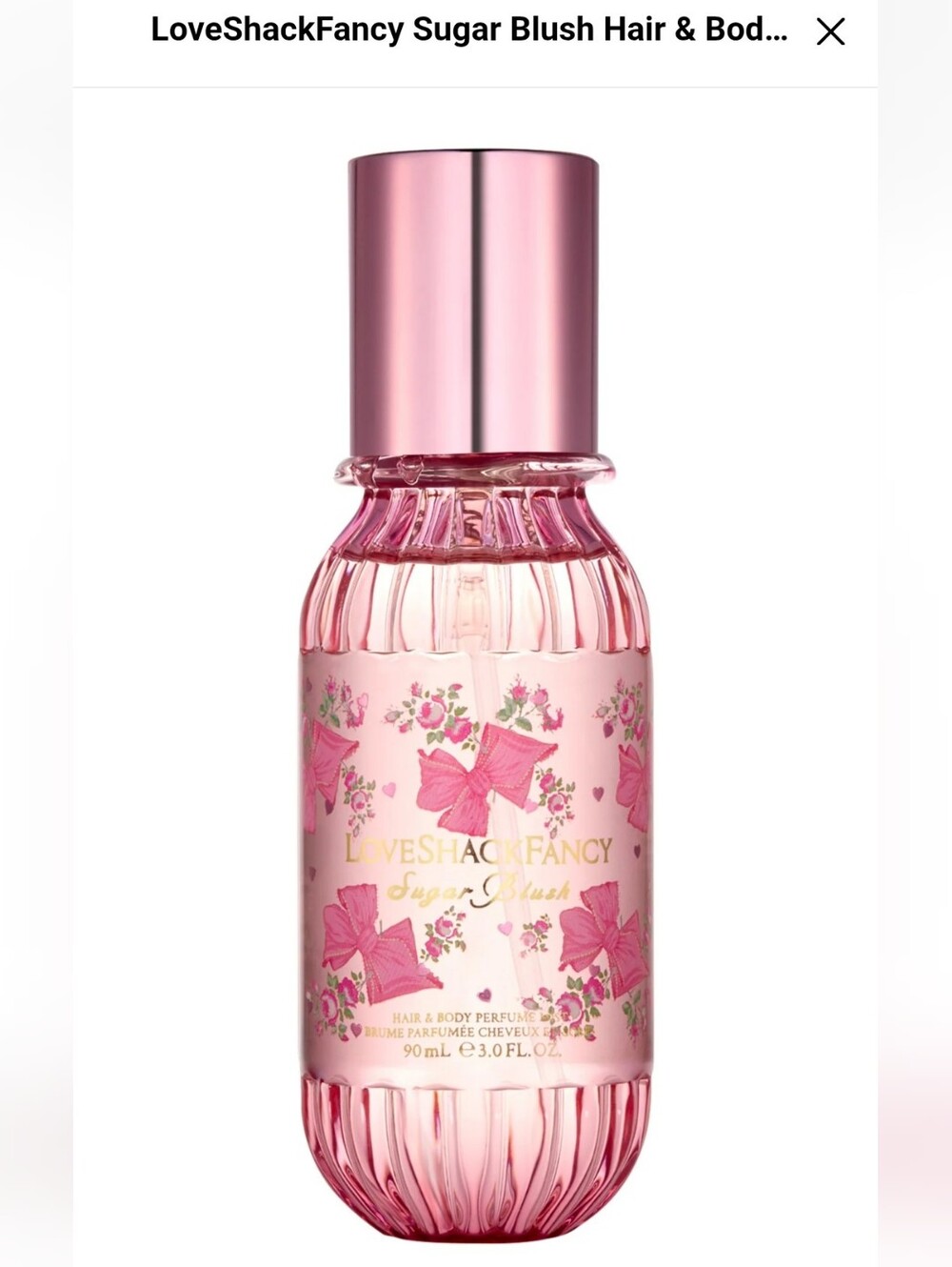 Sugar Blush Hair & Body Perfume Mist with Vanilla & Passion Fruit